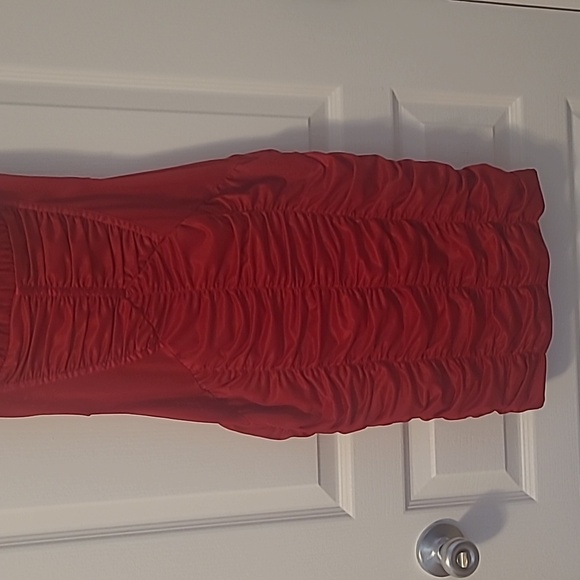 Bebe Y2k Mini Vibrant Red Bodycon Dress Size XSmall - Picture 4 of 11